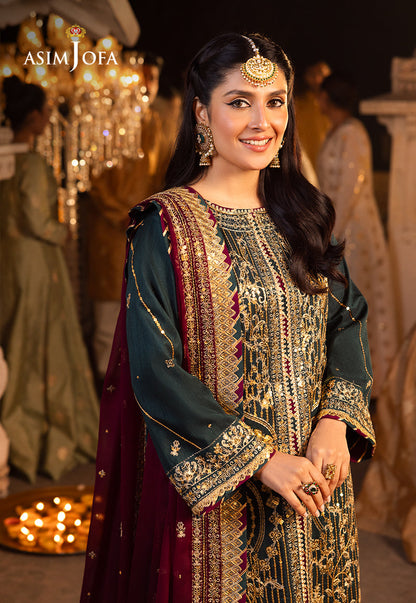 AJSH-20 EMBROIDERED RAW SILK 3 PCS