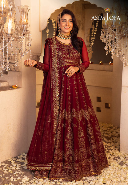 AJSH-16 EMBROIDERED CHIFFON 3 PCS