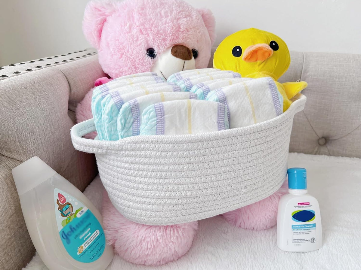 Multi-Purpose Cotton Rope Organizer Storage Basket (Small)