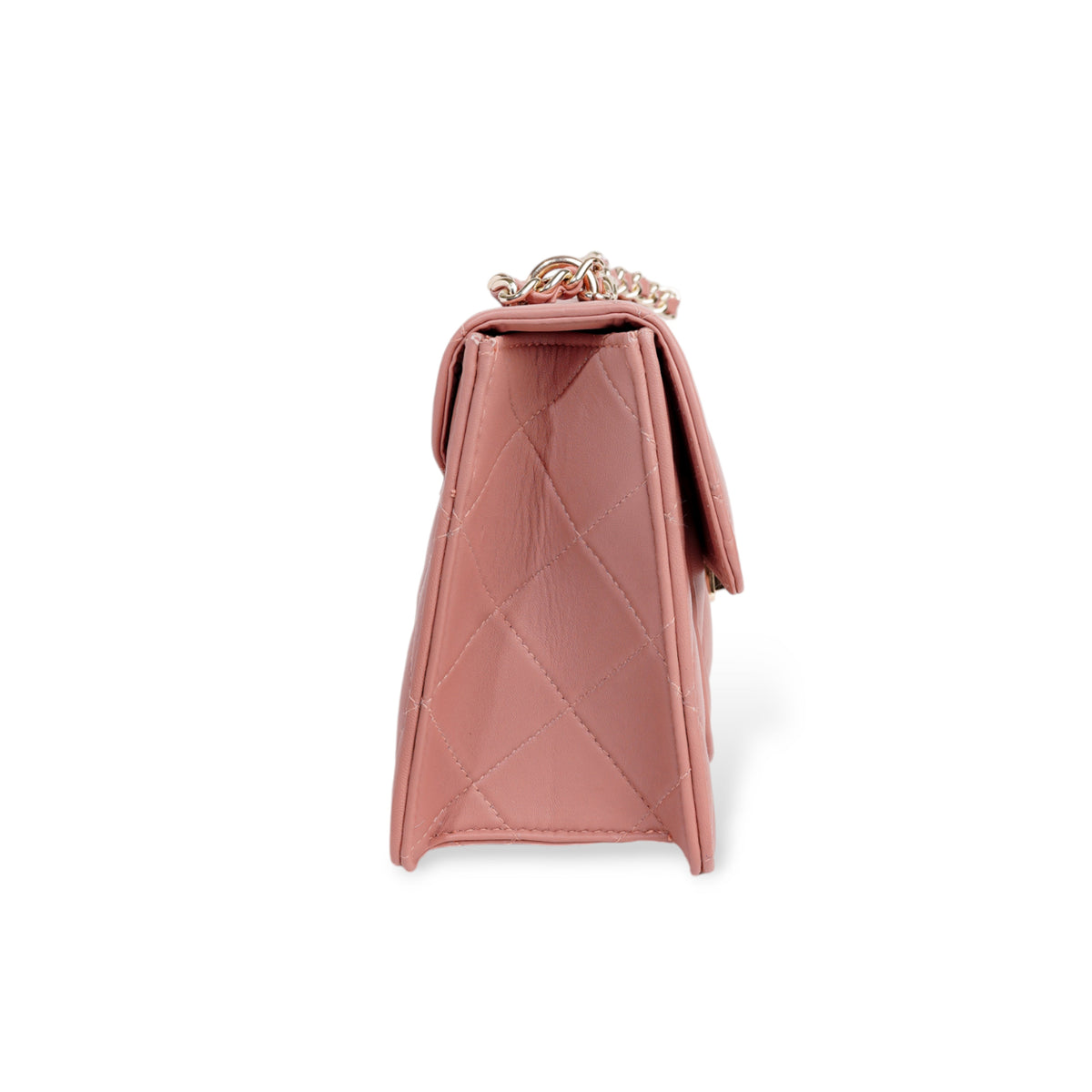 Flora Quilted Crossbody Leather Bag- tanbrown