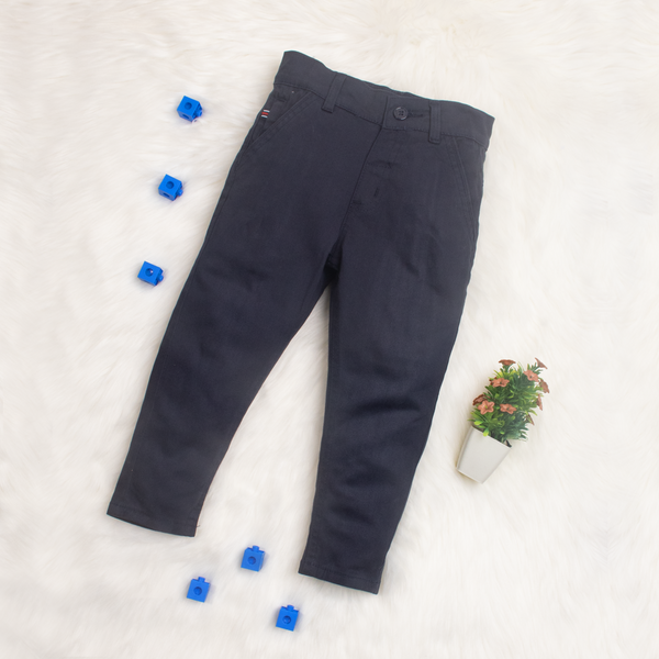 Baby Boy Navy Blue Cotton Chinos