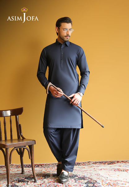 AJUBM-08 UNSTITCHED EGYPTIAN COTTON 2PC