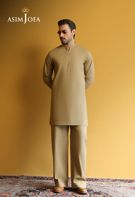 AJUBM-01 UNSTITCHED EGYPTIAN COTTON 2PC