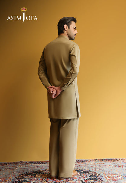AJUBM-01 UNSTITCHED EGYPTIAN COTTON 2PC