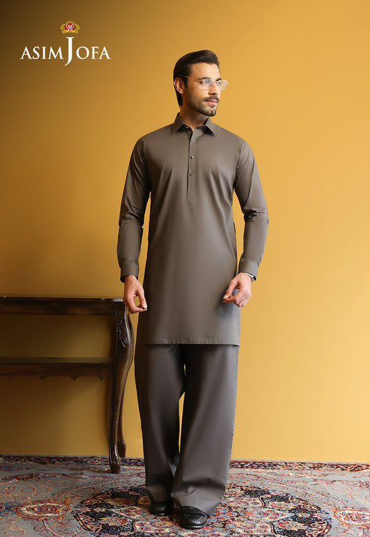 AJUBM-10 UNSTITCHED EGYPTIAN COTTON 2PC