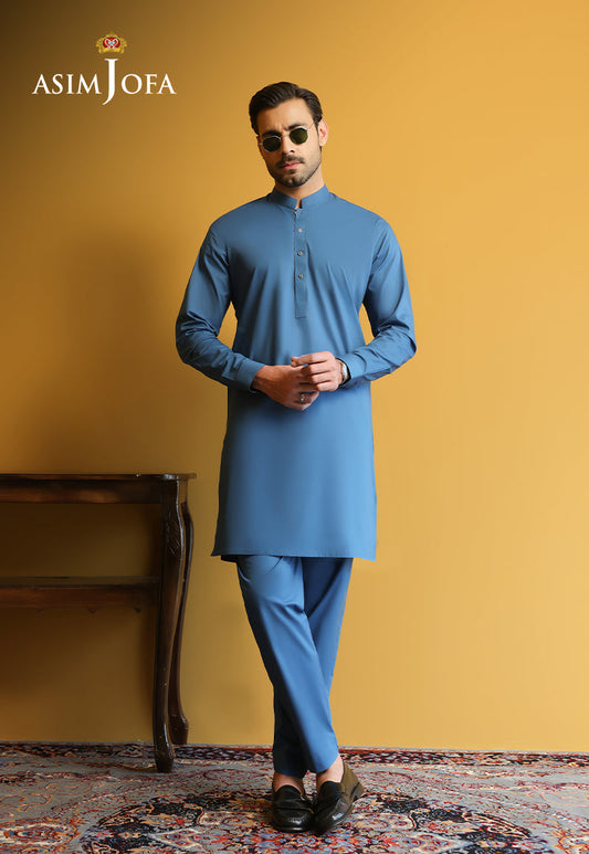 AJUBM-09 UNSTITCHED EGYPTIAN COTTON 2PC