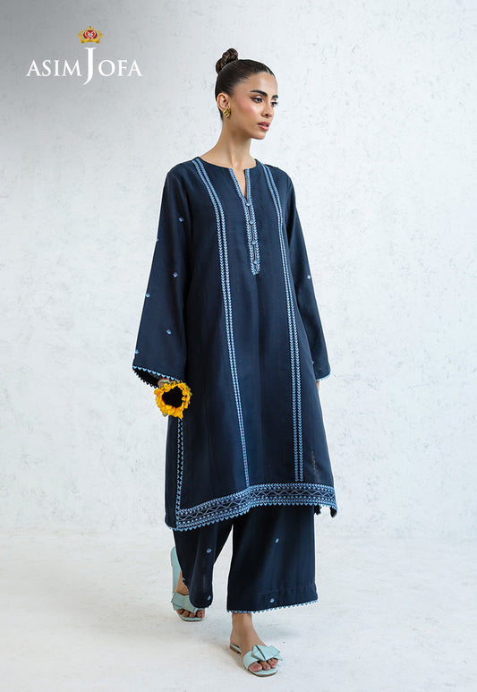 AJPB-233 EMBROIDERED SIGNATURE LAWN STITCHED 2PCS