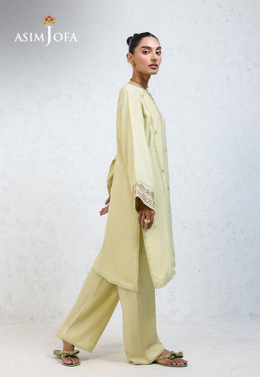 AJPB-235 EMBROIDERED RAW SILK STITCHED 2PCS