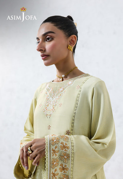 AJPB-235 EMBROIDERED RAW SILK STITCHED 2PCS