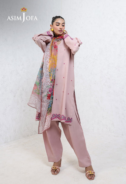 AJPB-238 EMBROIDERED RAW SILK STITCHED 3PCS