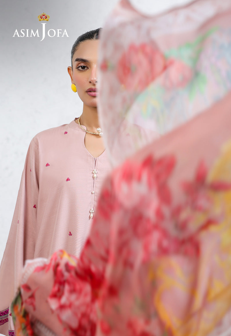 AJPB-238 EMBROIDERED RAW SILK STITCHED 3PCS