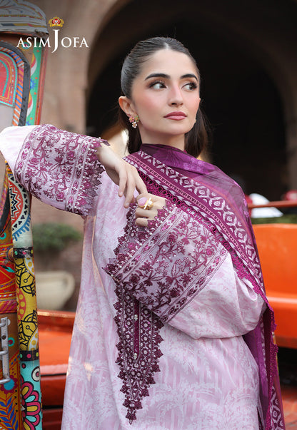 AJUBF-49 PRINTED EMBROIDERED LAWN 3 PCS
