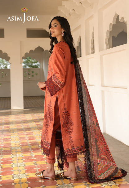 AJUBF-43 PRINTED EMBROIDERED LAWN 3 PCS