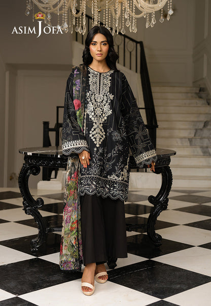 AJMCH-12 EMBROIDERED LAWN UNSTITCHED 3 PCS