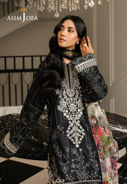 AJMCH-12 EMBROIDERED LAWN UNSTITCHED 3 PCS