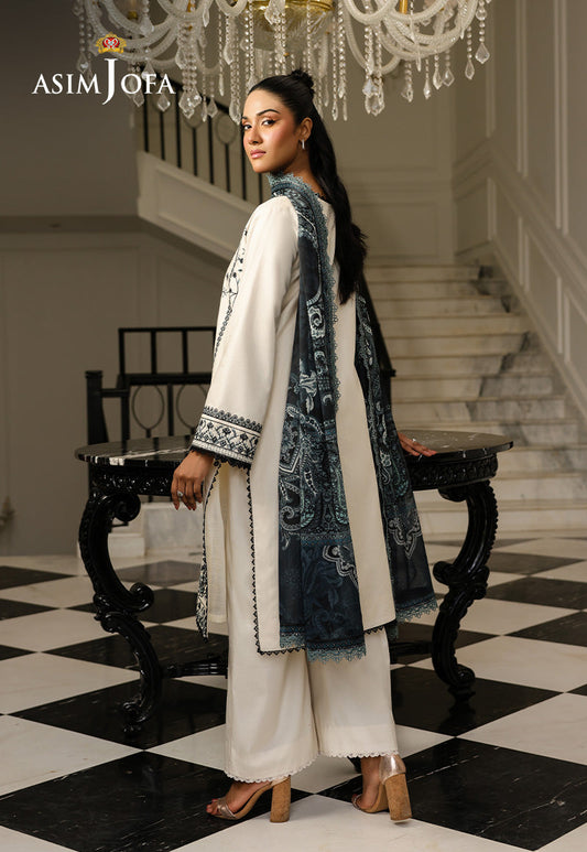 AJMCH-08 EMBROIDERED CAMBRIC UNSTITCHED 3 PCS