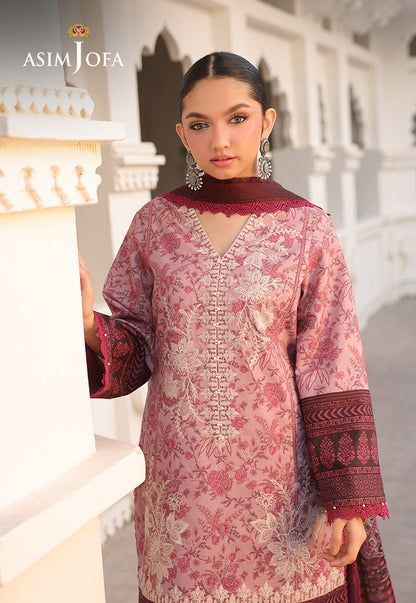 AJUBF-37 PRINTED EMBROIDERED LAWN 3 PCS