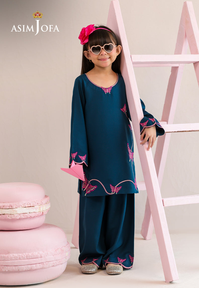 AJKLP-08 Embroidered Malai Silk Stitched 2 Pcs