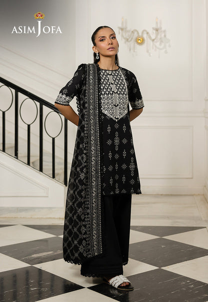 AJMCH-10 EMBROIDERED LAWN UNSTITCHED 2 PCS