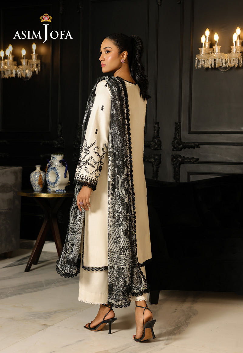 AJMCH-02 EMBROIDERED CAMBRIC UNSTITCHED 3 PCS