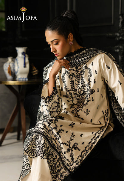 AJMCH-02 EMBROIDERED CAMBRIC UNSTITCHED 3 PCS