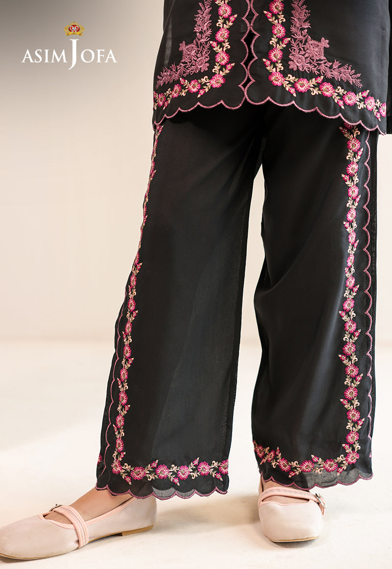 AJKLP-05 Embroidered Twisted Silk Stitched 2 Pcs