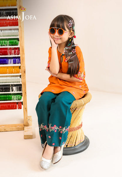 AJKLP-07 Embroidered Exclusive Silk Stitched 2 Pcs