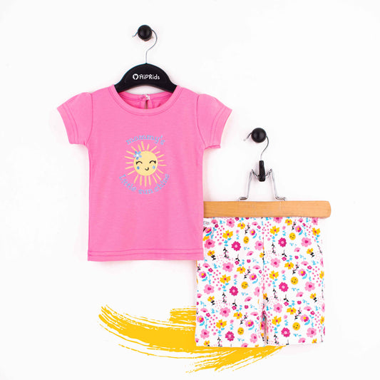 Baby Girl 2 Piece Pink Little Sunshine