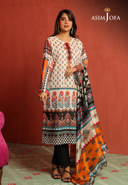 AJTM-08 - 2 PCS PRINTED GEORGETTE SILK 2 PCS
