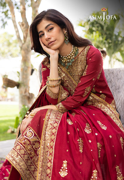 AJJH-02 EMBROIDERED RAW SILK 3 PCS