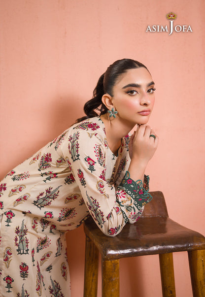 AJGR-01 PRINTED COTTON SILK 1 PCS
