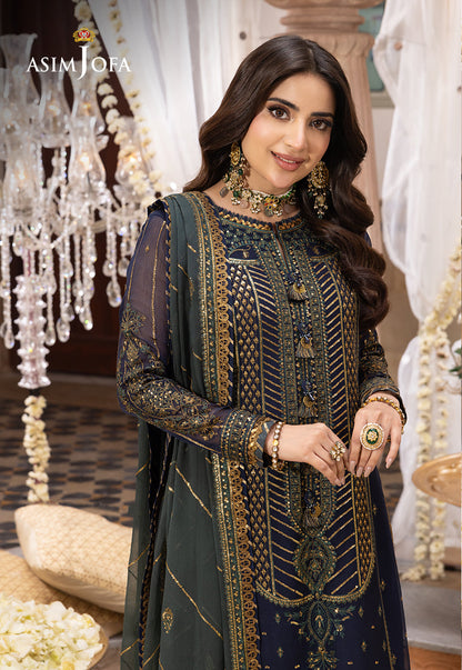 AJSH-12 EMBROIDERED CHIFFON 3 PCS