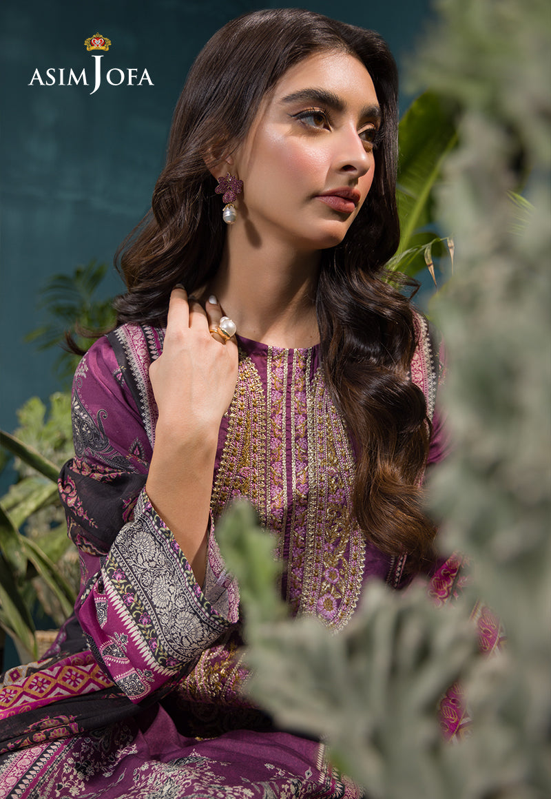 AJGR-16 EMBROIDERED SWISS LAWN 3 PCS
