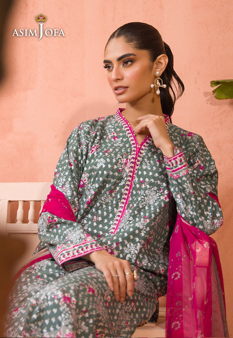 AJGR-07 PRINTED COTTON SILK 2 PCS