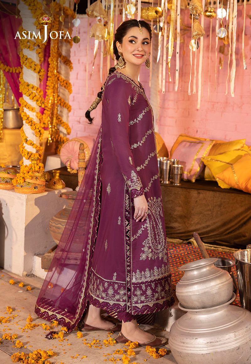 AJDAP-18 EMBROIDERED LAWN SILK STITCHED 3 PCS