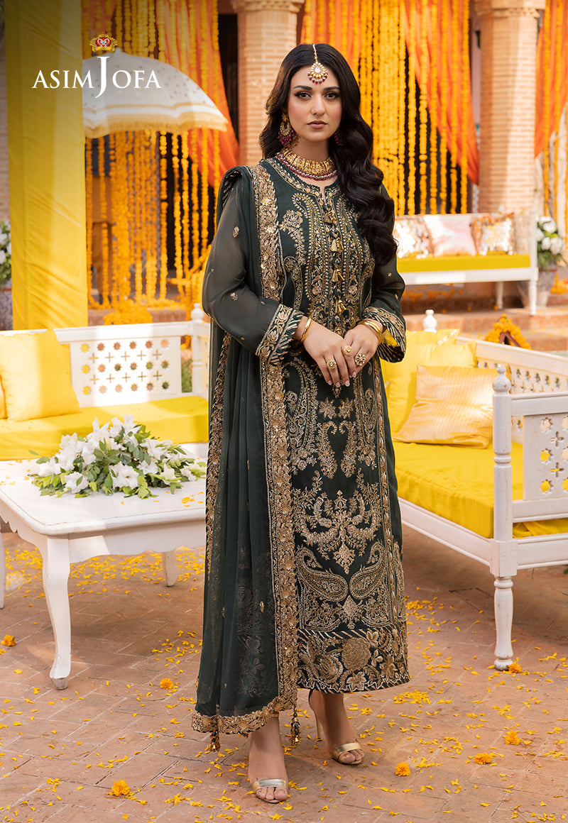 AJDAP-12 EMBROIDERED PAPER COTTON STITCHED 3 PCS