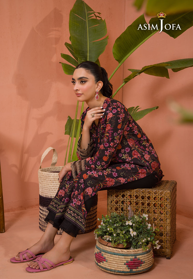 AJGR-02 PRINTED COTTON SILK 1 PC