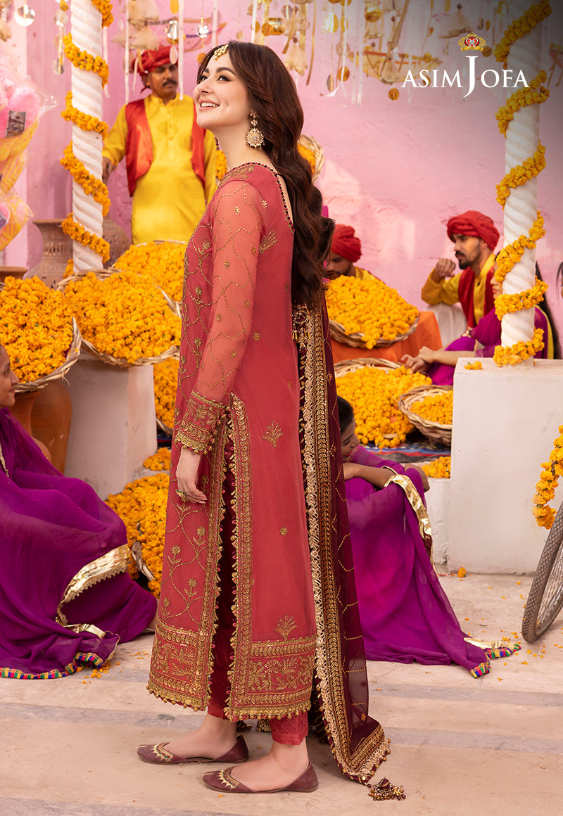 AJDAP-23 EMBROIDERED CHIFFON STITCHED 3 PCS