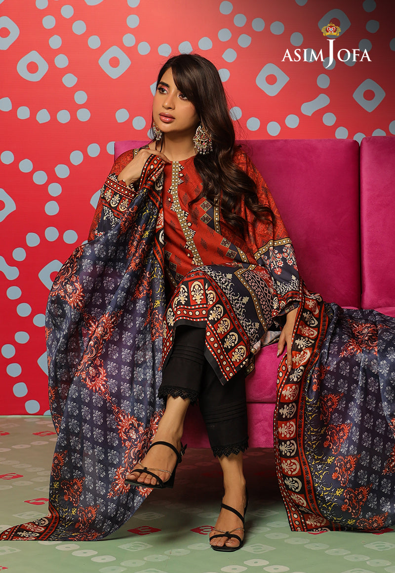 AJTM-10 - 2 PCS PRINTED GEORGETTE SILK 2 PCS