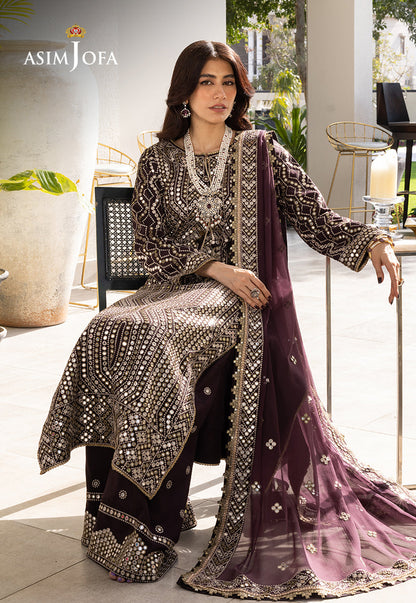 AJJH-01 EMBROIDERED RAW SILK 3 PCS