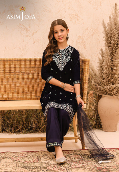 AJKV-02 EMBROIDERED VELVET 3 PCS
