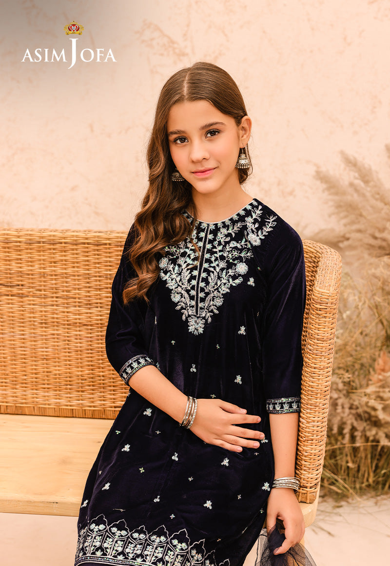 AJKV-02 EMBROIDERED VELVET 3 PCS