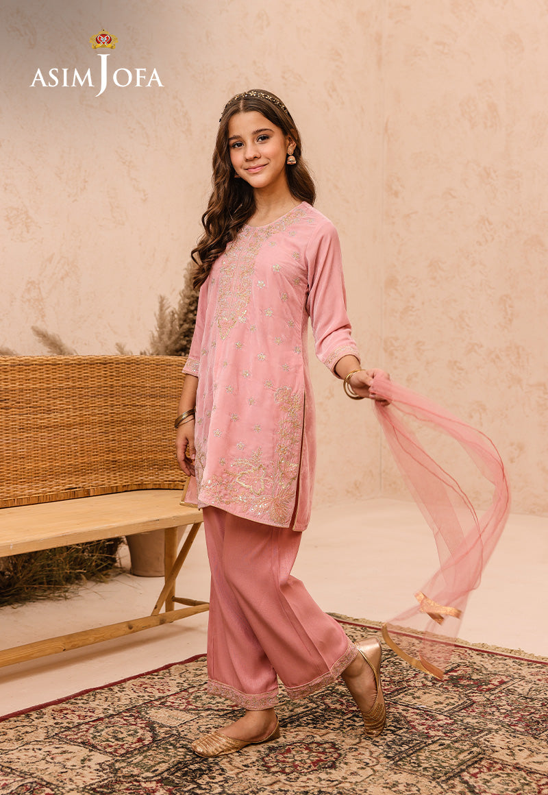 AJKV-09 EMBROIDERED VELVET 3 PCS
