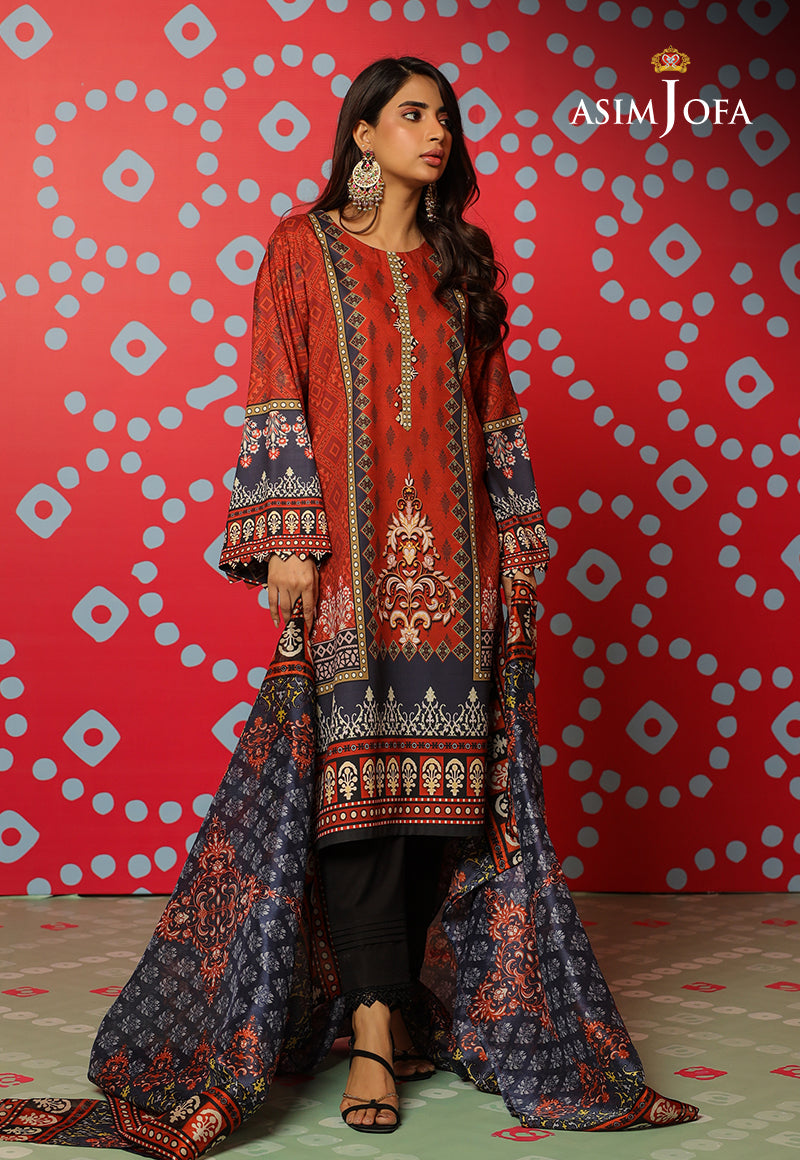 AJTM-10 - 2 PCS PRINTED GEORGETTE SILK 2 PCS