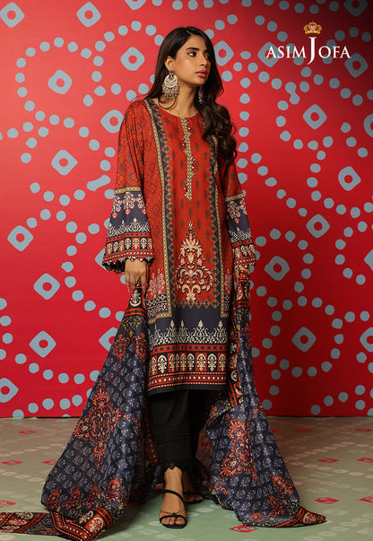 AJTM-10 - 2 PCS PRINTED GEORGETTE SILK 2 PCS