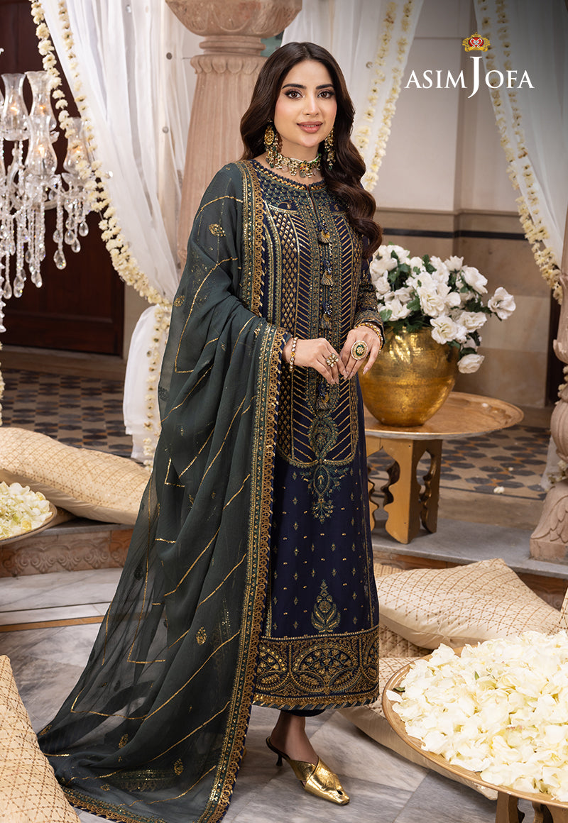 AJSH-12 EMBROIDERED CHIFFON 3 PCS
