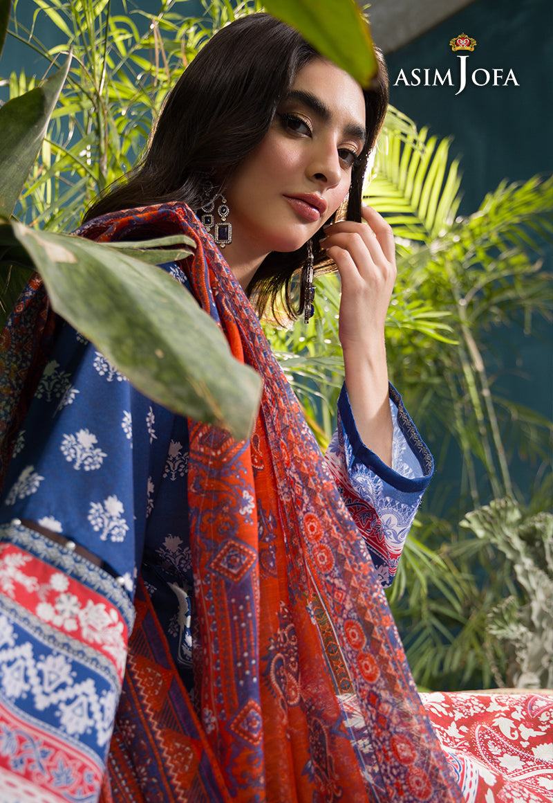 AJGR-15 EMBROIDERED SWISS LAWN 3 PCS