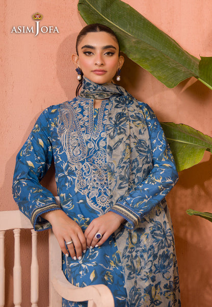 AJGR-06 EMBROIDERED COTTON SILK 2 PCS