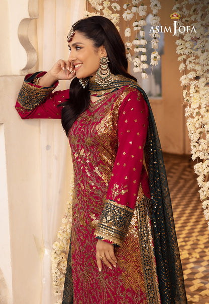 AJSH-19 EMBROIDERED RAW SILK 3 PCS