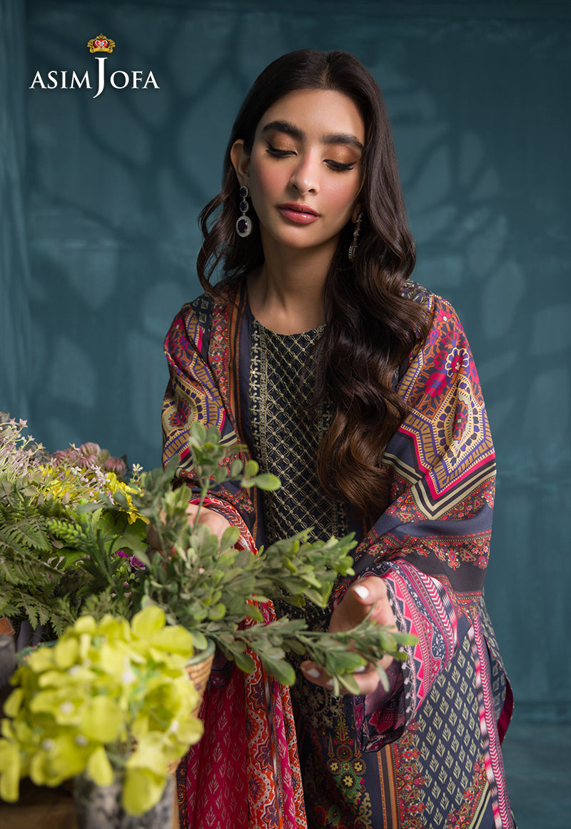 AJGR-12 PRINTED SWISS LAWN 3 PCS